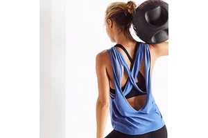 Yoga Loose Top New Design Cross Back Yoga Loose tank Top