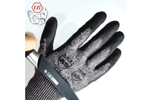 Guantes ANSI A5 Cut Resistant Micro Foam Nitrile Palm Coated Industrial Safety Work Gloves