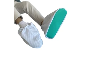 White Cleanroom Non Slip Fabric Reusable Safety Shoes Covers for Cleaning