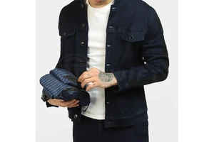Professional Slim Fit Breathable Quick-Dry Vintage Men's Jeans Jacket with Nylon Lining Custom for Casual Outdoor Winter Wear