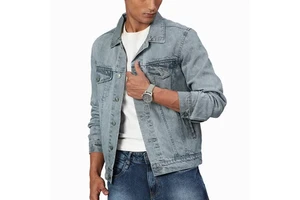 New Arrival Stylish Denim Jacket For Man Made With High Quality Material Available In Reasonable Prices Custom Logo