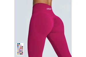Seamless Yoga Set Seamless Ribbed High Waist Flare Leggings V Cut Crossover Tummy Control Quick Dry Yoga Pants Workout Trousers
