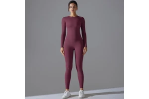 New Breathable High Elastic Mid Waist Two-Piece Solid Yoga Suit for Running Fitness Plus Size Seamless