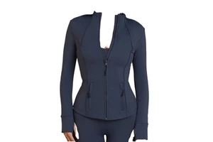 New Ladies Loose Exercise Yoga Fitness Tops Comfortable Lightweight Long Sleeve High Elastic Stand-Up Collar Workout Yoga Wear