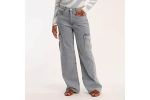 2025 OEM High Quality Winter Flat Front Women's Baggy Jeans with Multi Pockets Anti-Static & Customized Options