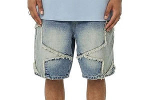 Men's Straight Fit Denim Shorts Mid Waist Jean Shorts for Summer Streetwear & Outdoor Fashion is now available for sale