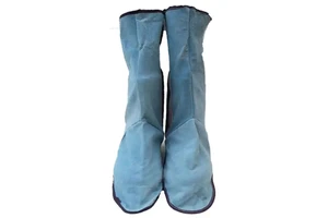 Top Selling Custom Logo Cowhide Split Leather Long Welding Spats Shoes Flame Resistant Coverall Safety Welder Foot Protection