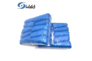 Shoe Covers Wholesale Waterproof Safety Rain CPE Blue Disposable