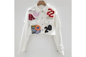 2025 Hot Women's Casual Cute Stylish Denim Jeans Crop Top Coats Jacket
