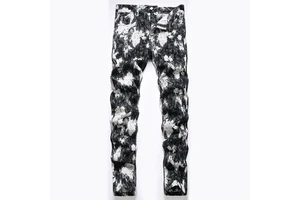 Wholesale Custom Men's Denim Pants - Retro Wide-leg Loose Straight Wash Trendy Brand Rugged and Stylish Slim-fit Men's Pants