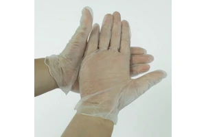 Disposable Safety Gloves PVC Food Grade Powder-Free EN ISO 374 Type 4mil Thickness Cleanroom Use Household Suitable White