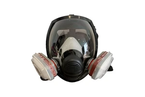 Full Face Gas Mask Spray Paint Chemical Dustproof Fireproof Pesticide Formaldehyde Breathing Mask