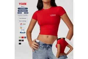 Women Casual & Versatile Tight Quick-drying Yoga Tops Wrinkle-resistant Fitness Solid Color Running Sports T-shirt
