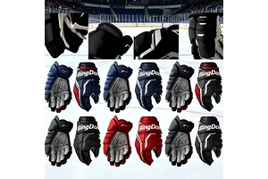 New Arrival, Pro Level Heavy-Duty Oxford Fabric Waterproof Ice Hockey Gloves, Reinforced Palm Panel, Breathable, Factory Supply