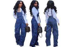 Latest Design Women's Denim Overalls Jeans Overalls Women's Jeans Overalls Jumpsuits