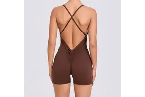 Quick-drying Nude Sports Jumpsuit One-piece Beautiful Back Running Fitness Clothes Tight Yoga Jumpsuit
