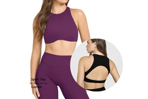 NCLAGEN Softmotion High Neck Sports Bra Push-up High Support Gym Tank Top Fitness Pilates Running Sports Underwear Workout Yoga