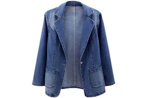 Women's Denim Jean Jacket Women Casual Outwear Fall Jacket Denim Button up Coat Oversize Denim Jacket for Ladies
