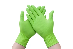 XINGYU Heavy Duty Chemical Resistant Diamond Textured Nitrile Gloves Mechanic Safety Work Box Disposable Diamond Nitrile Gloves