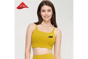 Newest Custom Logo Straps Sports Bra Women Gym Crop Tank Top Outfit Exercise Training Ladies Running Fitness Wear Yoga Clothes