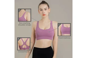Women's High Neck Y Back Sports Bra Padded Halter Racerback Quick Dry Breathable Lightweight Workout Yoga Bra for Adults