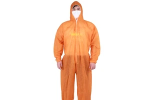 PP Non-Woven Antistatic ESD Waterproof Cleanroom Garment Suit Hood Lab Use Workwear Style Level D Protection