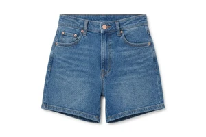 XUCHANG Custom Logo OEM Manufacturer High Quality Washed Jorts Classic 100% Cotton High Waist Denim Jeans Shorts Women