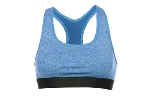 Women's Plus Size Elastic Soft Lightweight Compression Sports Bra Full Coverage Gym Yoga Wear Reversible High Support