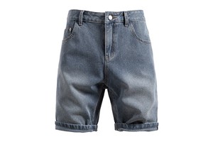 Denim Shorts Men Retro Straight Quarter Pants Men's Denim Shorts