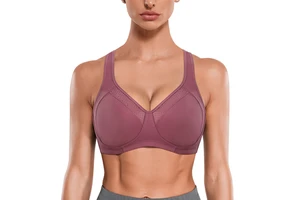 Custom logo Women Gym Bra Breathable Racerback Solid Fitness Yoga Bra Suti Sem Costura Polyester Spandex Sports Bra