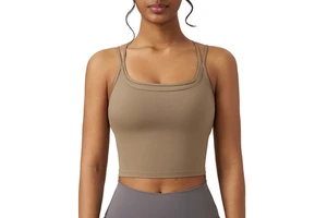 Lightweight Firm Control Fitness for Spring Breathable Gym Vest with Built-In Support for Running Yoga