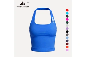 Women Seamless Impact Halter Top High Stretch Yoga Tank Top Fitness Gym Wear Ropa Deportiva Mujer