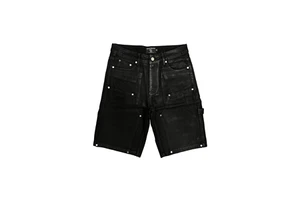 MIXED EMOTION American Style New Men's and Women's Trendy Embroidered Rivet Hip-hop Washed Denim Shorts