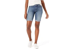 Wholesale Womens Mid-Rise Bermuda Denim Shorts Casual Women Jean Shorts Denim Denim Shorts for Women