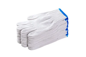 Glove Factory Various Weight High Quality 10G White Working Gloves Natural White Cotton Knitted Safety Construction Job Gloves