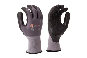 Wholesale 15 Gauge Nylon Spandex Foam Nitrile Rubber Palm Coated Anti Slip Industrial Safety Work Gloves With Dots for Sale