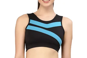 Women Running Sports Bra High for Padded Adjustable Straps Breathable Mesh Front Customizable Gym Yoga Fitness Workout