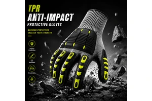 Anti-Skid Anti-Impact Safety Gloves for Dangerous Work Such Handling Assembly Light Weight Durable Favorable Price Nylon