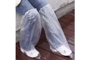 High Quality Disposable High Boot Cover Long Safety Shoe Covers PE Waterproof Dustproof PE Boots Covers