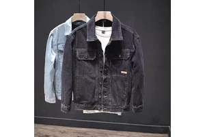 Good Quality Men's Denim Jackets in Formal Hip-hop Style with Holes Bomber Jacket and Jean Coats