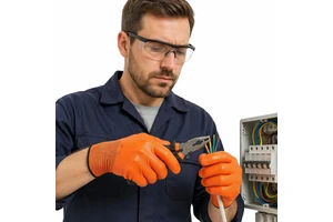 Premium Orange PVC Full Coated Safety Gloves Waterproof Oil-Resistant Non-Slip Heavy Duty Industrial Work Gloves