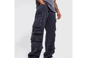 High Durability cargo Pockets Style Denim Pants Competitive Price Trending fashion Baggy Style Trousers Pants Male