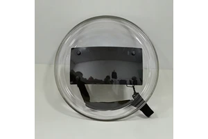 Anti-impact Shatterproof Transparent PC Round Shield Adjustable Strap Handheld Safety Protection Gear for Security Personnel