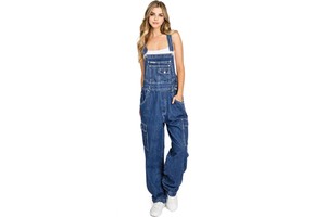 Trending 2022 Women Denim Workwear Cargo Jumpsuit Baggy Maternity Jean Romper Vintage Denim Overalls