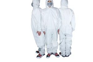 PPE Anti-Static Workwear Disposable /Industry Waterproof/Lab/Safety/Work/ Dmicroporous/SMS/PP Hooded Nonwoven Coverall