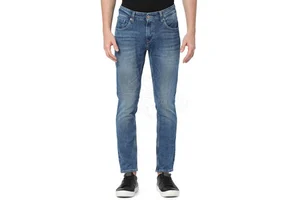 New Fashion Straight Light High Street Solid Plus Size Men's High Quality Knitted Mid Breathable Cotton Blend Jean Pants