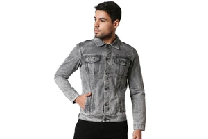 New Design 2023 Stylish Men's Denim Jacket/Jeans Jacket Men Customized Washed Denim Jacket/Trucker Jacket Wholesale Price