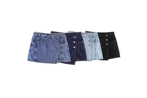 SHENZHU European and American Style 2026 Summer Women's commuter Versatile Denim Mid-waist Shorts 7484044 7484045