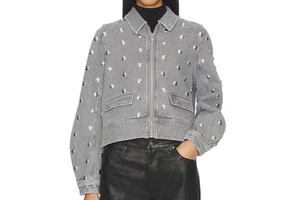 New Stylish Casual Women's Vintage Washed Denim Jacket with Breathable Customized Button Down Denim