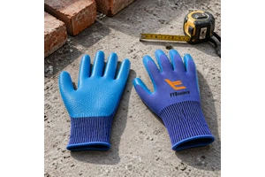 70G Latex Palm Coated Smooth Finish Safety Work Gloves Fingertips Reinforced